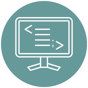Web Programming Icon Style vector