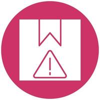 Delivery Warning Icon Style vector