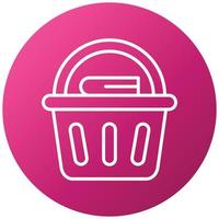 Laundry Basket Icon Style vector