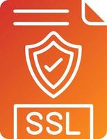 estilo de icono de archivo ssl vector