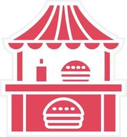 Burger Cart Icon Style vector
