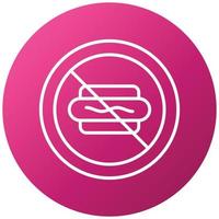 No Fast Food Icon Style vector
