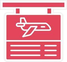 estilo de icono de información de vuelo vector