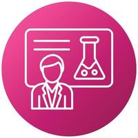 Chemistry Lecture Icon Style vector