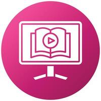 Video Tutorial Icon Style vector