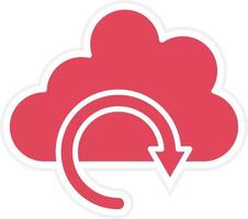 Cloud Backup Icon Style vector