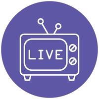 Live Broadcast Icon Style vector