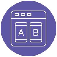 AB Testing Icon Style vector