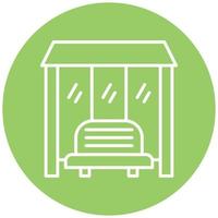 Bus Stop Icon Style vector