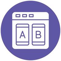 AB Testing Icon Style vector