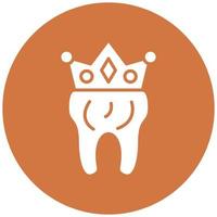 estilo de icono de corona dental vector