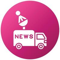 News Van Icon Style vector