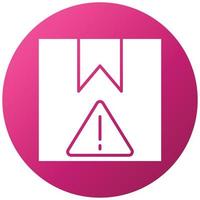 Delivery Warning Icon Style vector