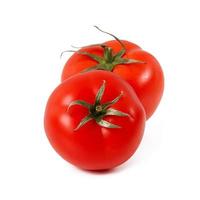 red tomatoes isolated on white background photo