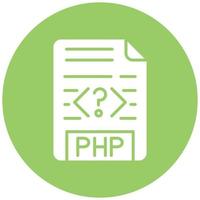 estilo de icono de archivo php vector