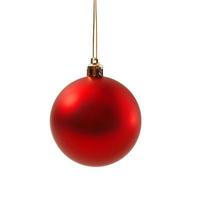 bola de navidad roja aislada sobre fondo blanco año nuevo