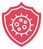 estilo de icono de protección antivirus vector