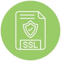 estilo de icono de archivo ssl vector