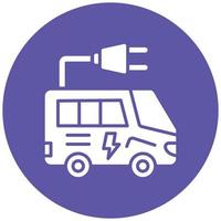 Electric Bus Icon Style vector