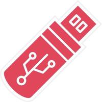 USB Stick Icon Style vector