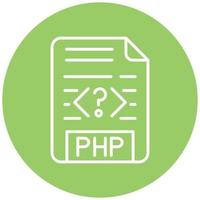 estilo de icono de archivo php vector