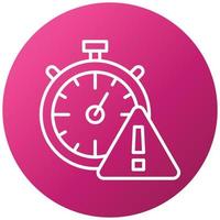 estilo de icono de alerta de tiempo vector