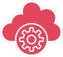 Cloud Settings Icon Style vector
