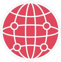 Global Network Icon Style vector