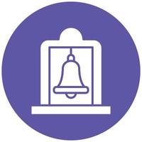 estilo de icono de campanario vector