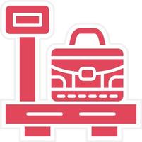 Luggage Scale Icon Style vector