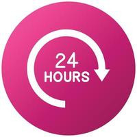 24 Hours Icon Style vector