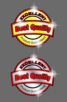 best quality label icon vector