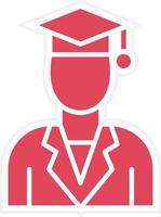 estilo de icono de graduado masculino vector