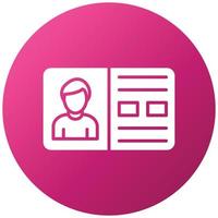 Identification Card Icon Style vector