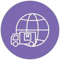 Global Delivery Icon Style vector