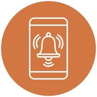 Smartphone Alarm Icon Style vector