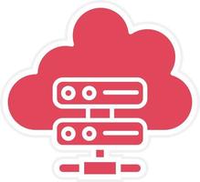 Cloud Server Icon Style vector