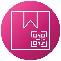 Package QR Code Icon Style vector