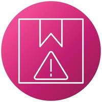 Delivery Warning Icon Style vector