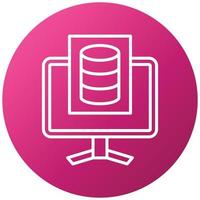Study Database Icon Style vector