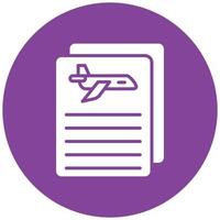 Flight Documents Icon Style vector