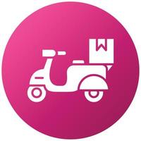 Motorbike Delivery Icon Style vector