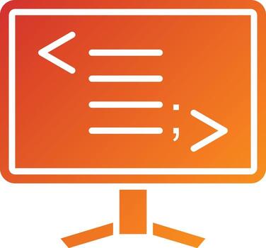 estilo de icono de programación web vector