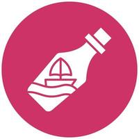 Ship In A Bottle Icon Style vector