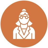 Female Professor Icon Style vector