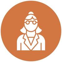 Female Professor Icon Style vector