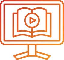 Video Tutorial Icon Style vector