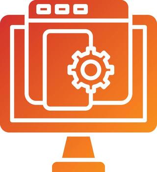 estilo de icono de desarrollo de software vector