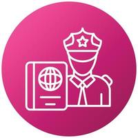 Passport Control Icon Style vector