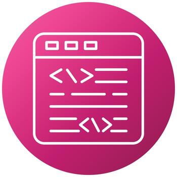 estilo de icono de codificación de sitio web vector